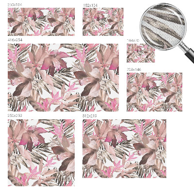 Self-adhesive photo wallpaper with an exotic flower design