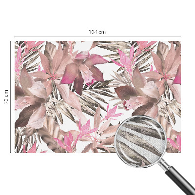 Self-adhesive photo wallpaper with an exotic flower design