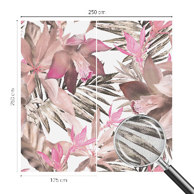 Self-adhesive photo wallpaper with an exotic flower design