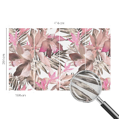 Self-adhesive photo wallpaper with an exotic flower design