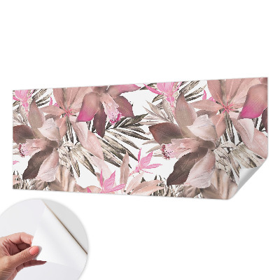 Self-adhesive photo wallpaper with an exotic flower design