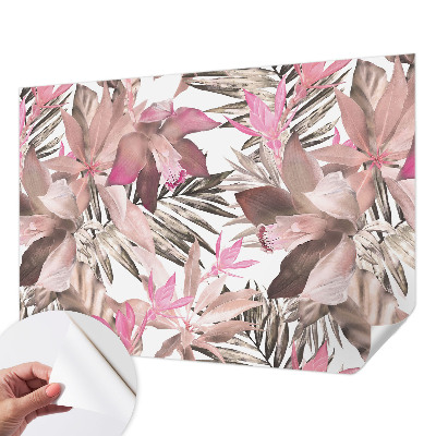 Self-adhesive photo wallpaper with an exotic flower design