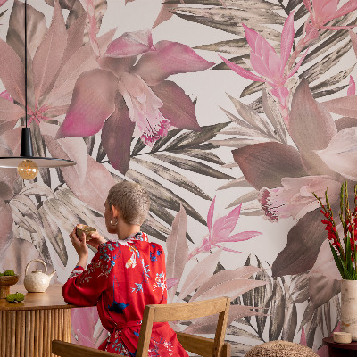 Self-adhesive photo wallpaper Exotic flowers