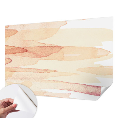 Peel and stick wall mural with pastel brushstroke design for the living room