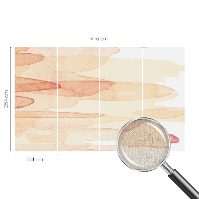 Peel and stick wall mural with pastel brushstroke design for the living room