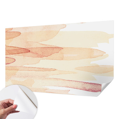 Peel and stick wall mural with pastel brushstroke design for the living room