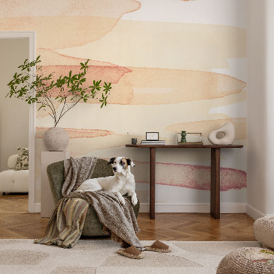 Peel and stick wall mural for living room Pastel strokes