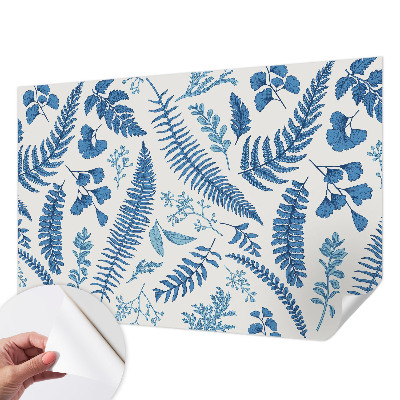 Peel and stick wall mural for bedroom with botanical patterns
