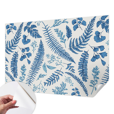 Peel and stick wall mural for bedroom with botanical patterns