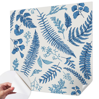 Peel and stick wall mural for bedroom with botanical patterns