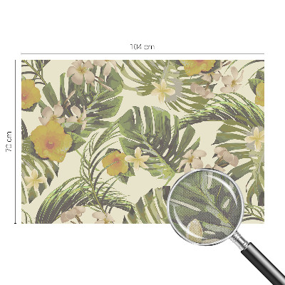 3D wall mural with an exotic flora design