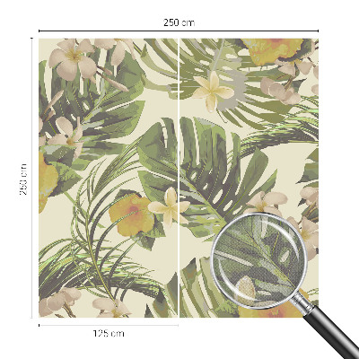 3D wall mural with an exotic flora design