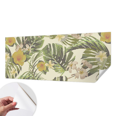 3D wall mural with an exotic flora design