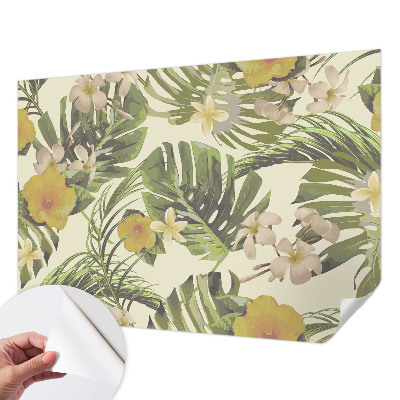 3D wall mural with an exotic flora design