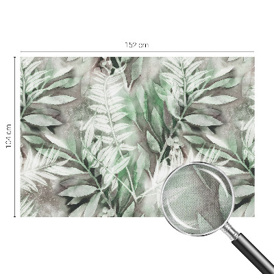 Children's wall mural Watercolor leaves