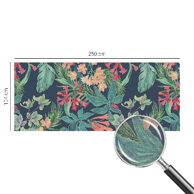 3D photo wallpaper mural with tropical flowers