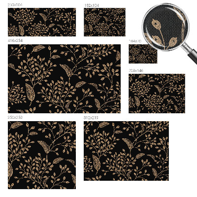 Baby room wall mural with a botanical design