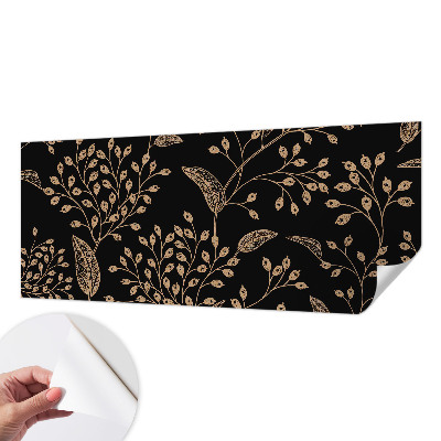 Baby room wall mural with a botanical design