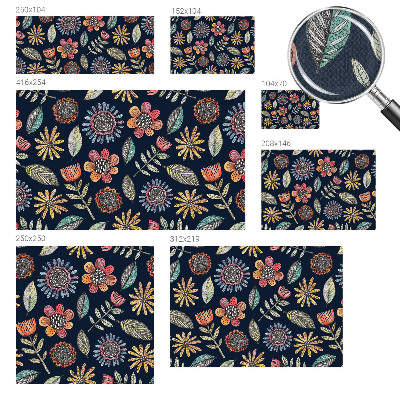 Peel and stick wall mural with a floral mosaic design