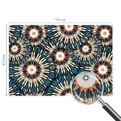 Self-adhesive wall mural with a flower energy design