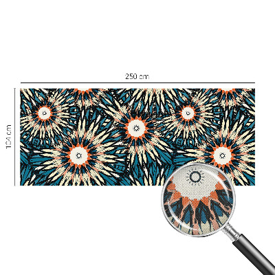 Self-adhesive wall mural with a flower energy design