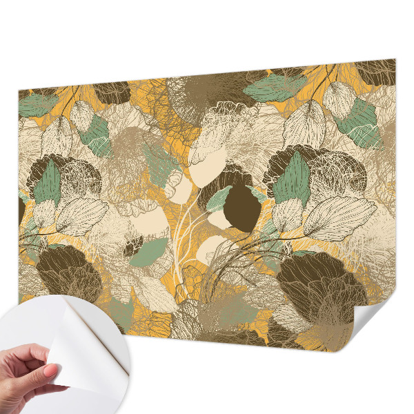 Self-adhesive photo wallpaper with a botanical design