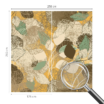 Self-adhesive photo wallpaper with a botanical design