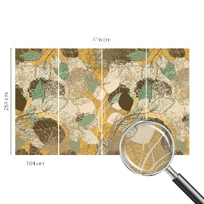 Self-adhesive photo wallpaper with a botanical design