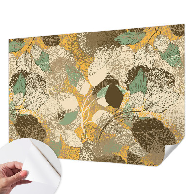Self-adhesive photo wallpaper with a botanical design