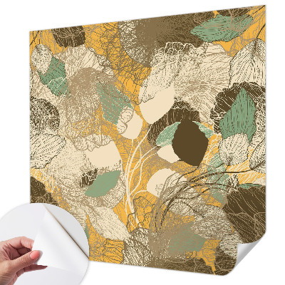 Self-adhesive photo wallpaper with a botanical design