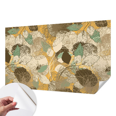 Self-adhesive photo wallpaper with a botanical design