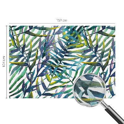 Removable wall mural with an exotic vegetation design