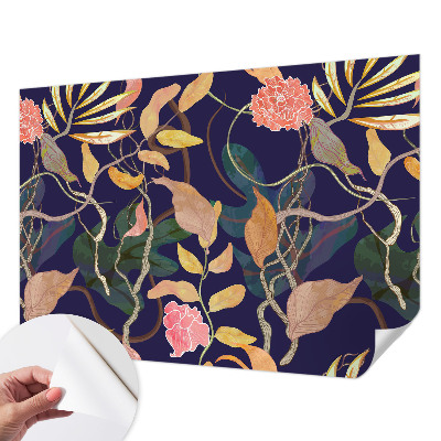 Peel and stick wall mural with a living room plant elegance design