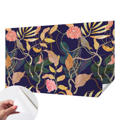 Peel and stick wall mural with a living room plant elegance design