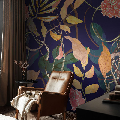 Peel and stick wall mural for living room Plant elegance
