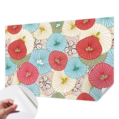 Peel and stick wall mural for bedroom Floral pattern