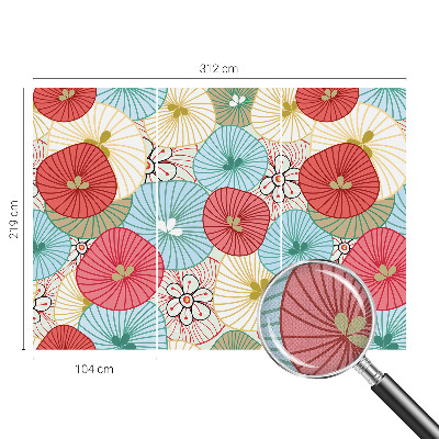 Peel and stick wall mural for bedroom with a floral pattern
