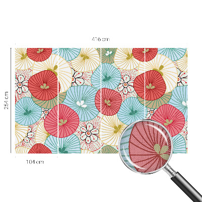 Peel and stick wall mural for bedroom with a floral pattern