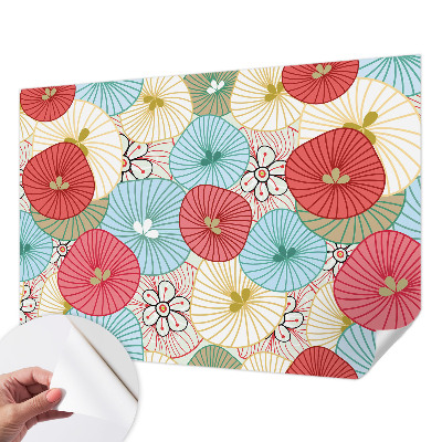 Peel and stick wall mural for bedroom Floral pattern