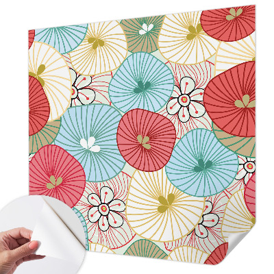 Peel and stick wall mural for bedroom Floral pattern