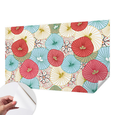Peel and stick wall mural for bedroom Floral pattern