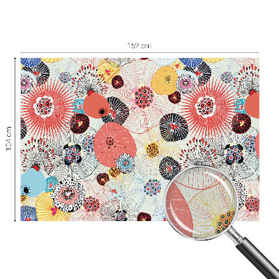 3D wall mural Colorful flowers