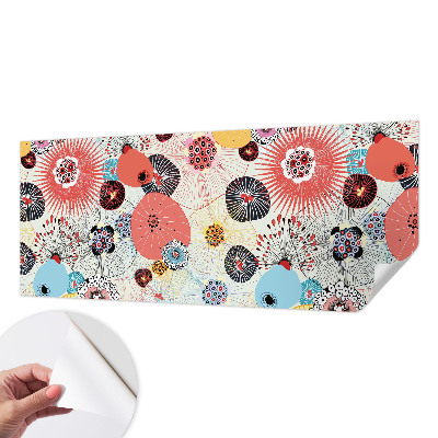 3D wall mural Colorful flowers