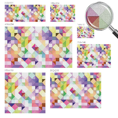 Peel-and-stick wall mural for kids' room with colorful shapes