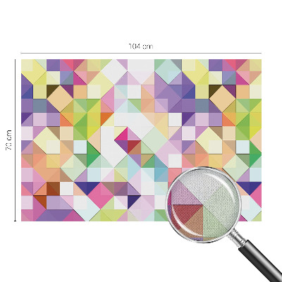 Peel-and-stick wall mural for kids' room with colorful shapes