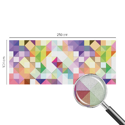 Peel-and-stick wall mural for kids' room with colorful shapes