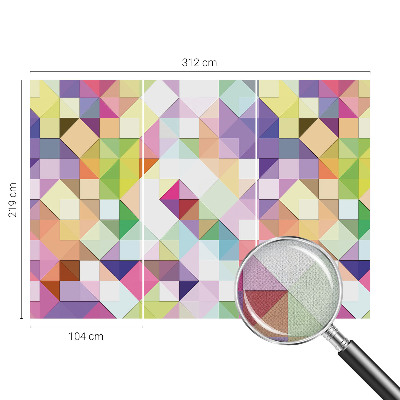 Peel and stick wall mural for kids' room Colorful shapes