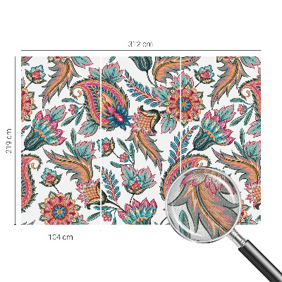 Nursery wall mural Oriental pattern