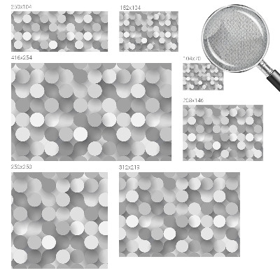 Baby room wall mural in gray with a circle pattern