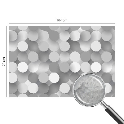 Baby room wall mural in gray with a circle pattern
